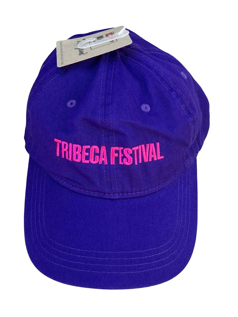 Tribeca Festival Purple Cap with Pink Embroidery